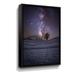 Union Rustic Lone Tree Milky Way White Pocket - Print on Canvas Canvas, Faux Fur in Indigo | 24 H x 16 W x 1.5 D in | Wayfair