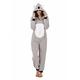 Fashion by Purdashian Ladies Fleece Onesie All in One Zip Up Pyjamas Nightwear (Medium - 12/14, Grey Kola Bear)