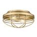 Golden Lighting Seaport 12 Inch 2 Light Flush Mount - 9808-FM BCB