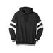 Men's Big & Tall KingSize Coaches Collection Colorblocked Pullover Hoodie by KingSize in Black (Size L)