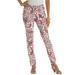 Plus Size Women's Invisible Stretch® Contour Skinny Jean by Denim 24/7 in White Paisley Flowers (Size 26 W)