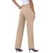 Plus Size Women's Classic Bend Over® Pant by Roaman's in New Khaki (Size 28 W) Pull On Slacks