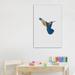 East Urban Home Hummingbird Blue & Yellow II - Graphic Art Print Canvas/Metal in Blue/Gray/Yellow | 48 H x 32 W x 1.5 D in | Wayfair