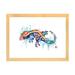 East Urban Home Gecko by Lisa Whitehouse - Graphic Art Print Paper, Wood in Blue/Orange/White | 16 H x 24 W in | Wayfair