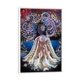 East Urban Home Night Blooming Jasmine by Ashley Joi - Painting Print Canvas/Metal in Blue/Indigo | 60 H x 40 W in | Wayfair