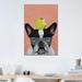 East Urban Home French Bulldog w/ Apple by Coco De Paris - Graphic Art Print Canvas/Metal in Gray/Green/Orange | 48 H x 32 W x 1.5 D in | Wayfair