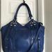 Michael Kors Bags | Michael Kors Blue Pebbled Leather Handbag Large | Color: Blue | Size: Large