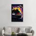 East Urban Home Delorean by Nikita Abakumov - Graphic Art Print Canvas/Metal in Black/Blue/Yellow | 48 H x 32 W x 1.5 D in | Wayfair