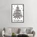 East Urban Home Merry Christmas Tree & Stars by Cindy Jacobs - Graphic Art Print Canvas/Metal in Black/Green/White | 48 H x 32 W x 1.5 D in | Wayfair