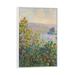 East Urban Home Flower Beds at Vetheuil by Claude Monet - Painting Print Canvas/Metal in Green/Pink/Yellow | 48 H x 32 W x 1.5 D in | Wayfair