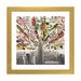 East Urban Home Vintage Blooming New York by Bianca Green - Graphic Art Print Paper in Gray/Green | 24 H x 24 W x 1 D in | Wayfair