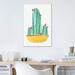 East Urban Home Tiny Cactus Blossoms II by Modern Tropical - Painting Print Canvas/Metal in Green/Red/Yellow | 40 H x 26 W in | Wayfair