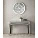 Everly Quinn Oversized 31" Wall Clock Glass, Wood in Gray | 31 H x 31 W x 1 D in | Wayfair 88A3B4B1E93F412599F11D62A1BCFDDC