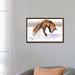 East Urban Home Jumping Fox by Dean Crouser - Painting Print Canvas, Wood in Brown/White | 18 H x 26 W x 1.5 D in | Wayfair