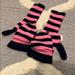 J. Crew Accessories | J Crew Stripped Mittens | Color: Blue/Pink | Size: Os
