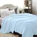 Kathy Ireland Home Solid Flannel Plush Blanket Polyester in Blue | 50 W in | Wayfair 2461THLB