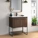 Mercury Row® Philson 30" Single Bathroom Vanity Set Wood/Marble in Brown | 33.5 H x 30 W x 18 D in | Wayfair 64611984F7DC488A9F8AB26D77886B5D