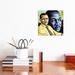 East Urban Home Obama & L. King by Ben Heine - Graphic Art Print Canvas in Blue/Yellow | 12 H x 12 W x 1.5 D in | Wayfair