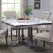Lark Manor™ Adelaida 48" Pedestal Dining Table Wood in Brown/Gray/White | 30 H x 48 W x 48 D in | Wayfair 801AA7F4545C45819FF95DAF9807748A
