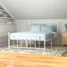 Andover Mills™ Alderson Platform Bed Metal in White | 46.8 H x 84 D in | Wayfair EF968A4E7E80448C9260E788ED39C284