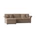 Brown Reclining Sectional - Red Barrel Studio® 121" Wide Sofa & Chaise in Brown, Size 33.0 H x 121.0 W x 66.0 D in | Wayfair