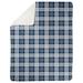 East Urban Home Seattle Football Luxury Fleece Throw Microfiber/Fleece/Microfiber/Fleece in Gray/Blue | 50 W in | Wayfair