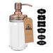 Jarmazing Products Mason Jar Soap & Lotion Dispenser Glass in Brown | 7.25 H x 3 W x 3 D in | Wayfair clear-mj-soap-copper-16