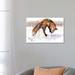 East Urban Home Jumping Fox by Dean Crouser - Painting Print Canvas in Brown/White | 18 H x 26 W x 1.5 D in | Wayfair
