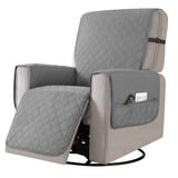 Red Barrel Studio® Reversible Comfort Box Cushion Recliner Slipcover, Microfiber in Gray | 28 H x 27 W x 1 D in | Wayfair