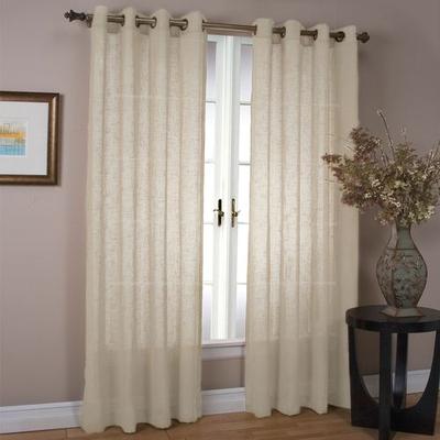 Shannon Semi Sheer Grommet Curtain Panel, 52 x 96, Natural