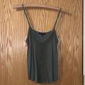 American Eagle Outfitters Tops | American Eagle Flowy Crop Tank Top | Color: Green | Size: M