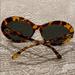 Gucci Accessories | Gucci Vintage Sunglasses In Animal Print Frame | Color: Brown/Gold | Size: Os