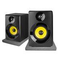 VONYX 30B Active Studio Monitors 3" Powered Desktop Speakers, Black with Foam Isolation Pads