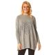 Roman Originals Women Sequin Heart Lounge Tunic Jumper - Ladies Casual Bed Pyjama Sleepwear Night Chilling Loungewear Autumn Winter Long Sleeve Sweaters - Grey - Size SM