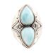 Sky God,'Hand Crafted Larimar and Sterling Silver Cocktail Ring'