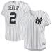 Women's Derek Jeter White New York Yankees Plus Size Replica Player Jersey