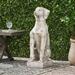 Red Barrel Studio® Outdoor Dog Garden Statue Stone in Gray | 31.5 H x 13 W x 10.25 D in | Wayfair 6B50DA3683034552AB62C6EF03DCA0C0