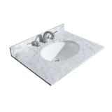 Wyndham Collection 30" Single Bathroom Vanity Top in w/ Sink Marble in White | 0.75 H x 30 W x 22 D in | Wayfair WCVVCA130STOPUNOCW