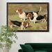 Red Barrel Studio® Basset Hounds - Picture Frame Painting Print on Canvas Canvas, Solid Wood in Green/White | 18.5 H x 24.5 W x 1.5 D in | Wayfair