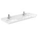 Wyndham Collection 60" Double Bathroom Vanity Top w/ Sink Composite in White | 0.75 H x 60 W x 22 D in | Wayfair WCFVCA160DTOPUNSC2