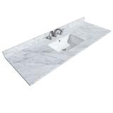 Wyndham Collection 60" Single Bathroom Vanity Top in w/ Sink Marble in White | 0.75 H x 60 W x 22 D in | Wayfair WCHVCA360STOPUNSCW