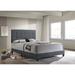 Ebern Designs Ajim Tufted Low Profile Standard Bed Upholstered/Polyester in Gray | 49.5 H x 64.25 W x 87.25 D in | Wayfair