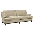 Lillian August Drake 90" Recessed Arm Sofa w/ Reversible Cushions in Brown/Green/Indigo | 35 H x 90 W x 39 D in | Wayfair LA7142S_PALM CREAM