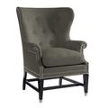 Wingback Chair - Lillian August Farrington 31" Wide Linen Wingback Chair Fabric in Brown | 44 H x 31 W x 35 D in | Wayfair LA4102C_BALDWIN CHARCOAL