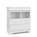 Storkcraft Brookside 2-Drawer Changing Table Dresser Wood in White | 38.74 H x 34.09 W x 18.19 D in | Wayfair 03662-101