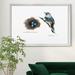 August Grove® 'Bird & Nest Study II' - Picture Frame Graphic Art on Canvas Canvas, in Black/Blue/White | 26.5 H x 36.5 W x 1.5 D in | Wayfair