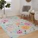 120 x 96 x 0.41 in Rug - Mistana™ Baby & Kids Abdullah Kids Rug in Orange/Blue/Pink, Polyester | 120 H x 96 W x 0.41 D in | Wayfair