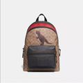 Coach Bags | Coach Academy Backpack Signature Canvas With Rexy | Color: Black/Tan | Size: Os