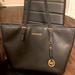 Michael Kors Bags | Black Michael Kors Jet Set Tote | Color: Black/Gold | Size: Os