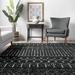 Black/White 144 x 106 x 0.43 in Area Rug - Foundry Select Cantin Moroccan Performance Rug Polypropylene | 144 H x 106 W x 0.43 D in | Wayfair